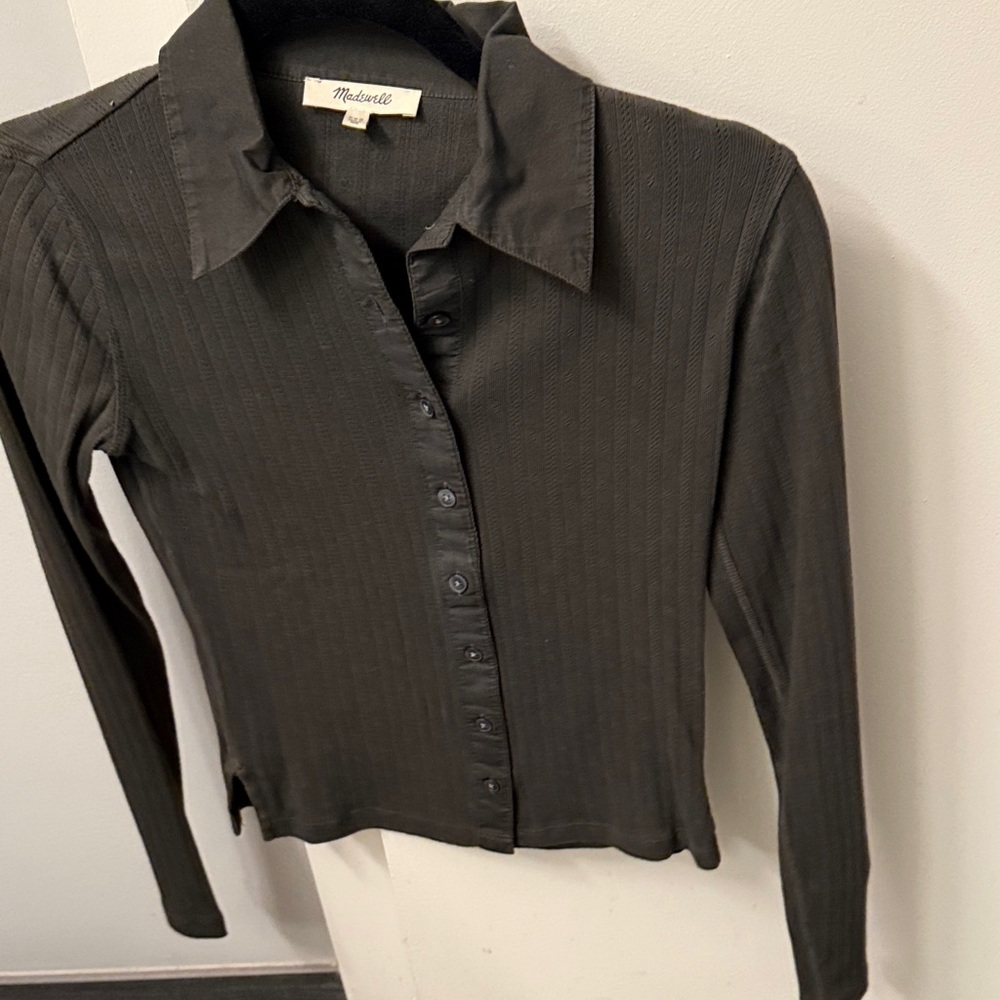 Madewell Pointelle Knit Cardigan Top